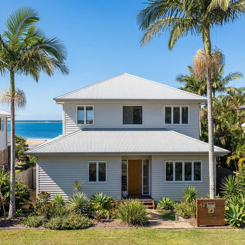 Luxury canal home in Newport with crystal clear windows