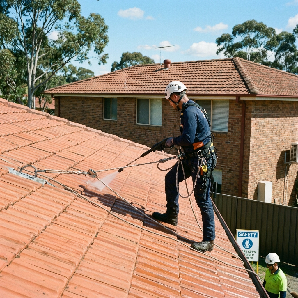 Roof safety harness protection