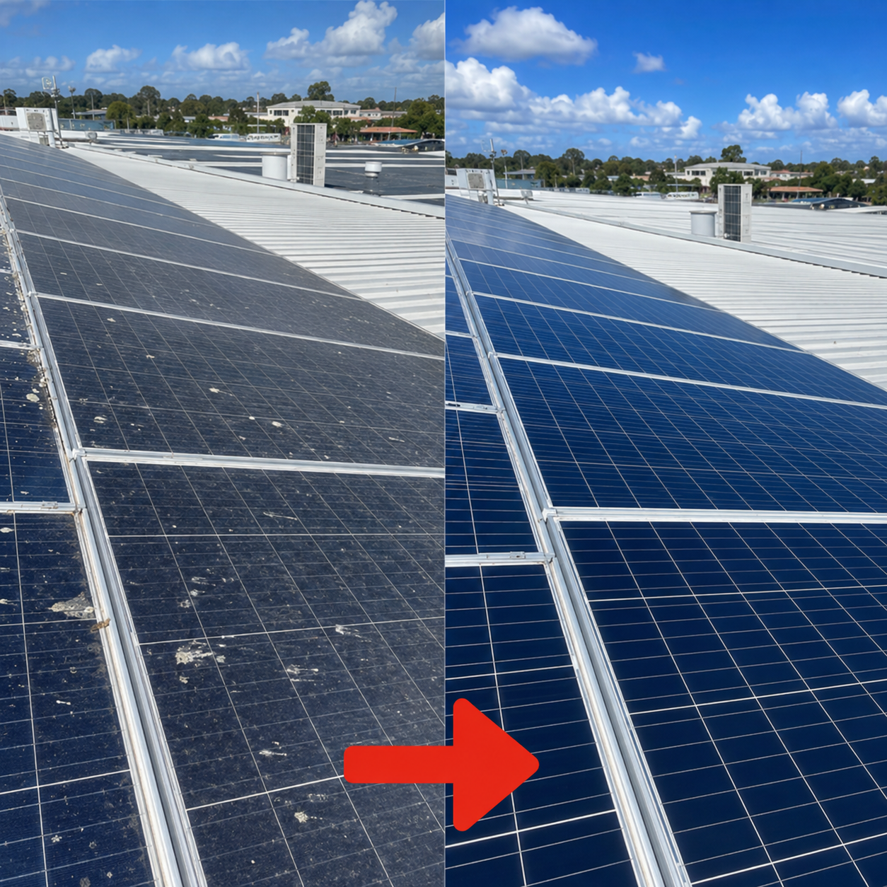 Solar panel cleaning