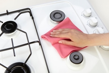 A pristine Brisbane kitchen being professionally cleaned, showing Sparkle Window's commitment to cleanliness.